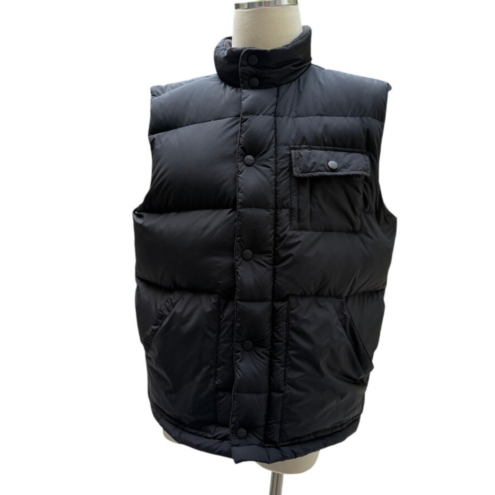 VTG Old Navy Puffer Vest Men Large Black Down Filled Gorpcore Y2K Jacket